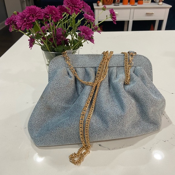 Vici Handbags - Vici baby blue boho crossbody purse with gold chain new